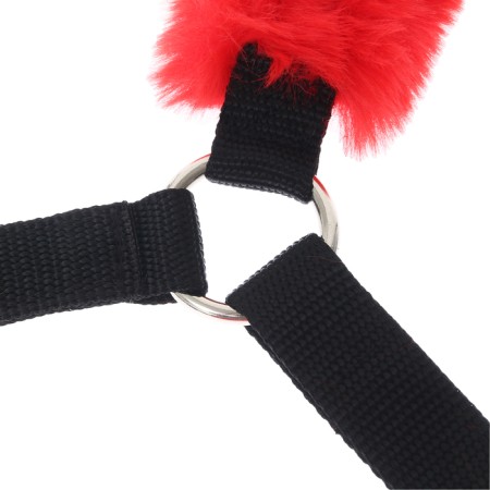 Nylon disin again with a fleece lining, adjustable size, black-3