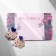 Earrings "Japan" a fox with flowers, colored in silver