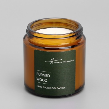 Aromatic candle in the bank "ST Burned Wood", 90 g-2