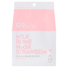 Маска для лица тканевая G9SKIN MILK BOMB MASK-Strawberry 25мл