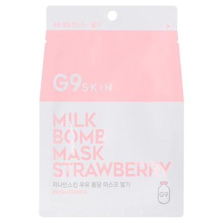 Facial face mask G9Skin Milk Bomb Mask-Strawberry 25ml