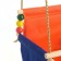 Suspended armchair for a playground with a soft seat and back, a seat 34x28 cm