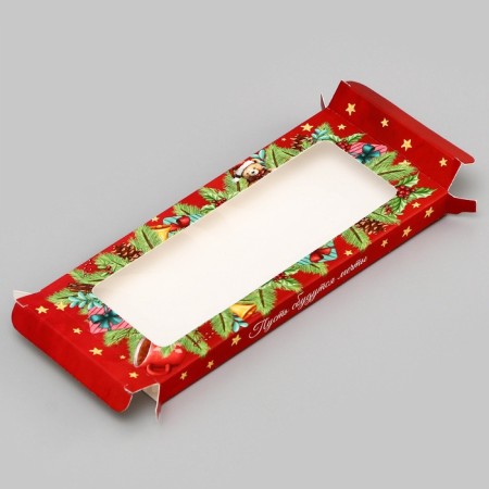 Gift box for tiles of chocolate with the window "Believe in miracles", 17.1 x 8 x 1.4 cm-4