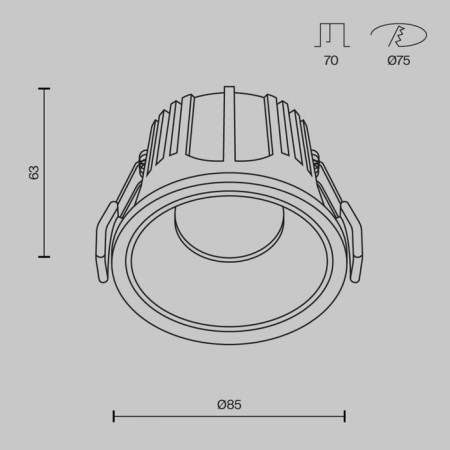 Built-in Technical DL043-01-15W3K-D-RD-W.-9