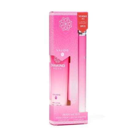 Perfume set female Diamond aqua: toilet water, 35ml + body lotion, 35ml-3