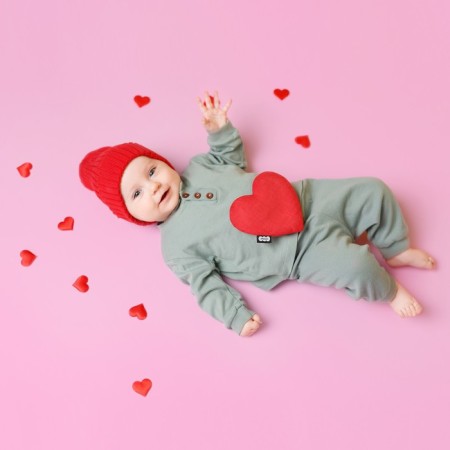 Developing toy - heating pad "heart", with cherry bones, 26 cm-6