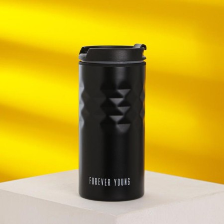Thermost man "Forever yong" black, 350 ml
