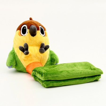 Soft toy "Parrot" with a blanket, 40 cm