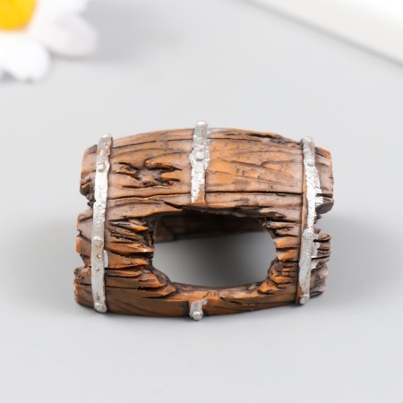 Figure for Florarium Polystone "Broken Barrel" 5x3.5x3 cm