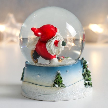 Souvenir Polystone Water Ball "Skrazik Ski" 7x6.7x8.8x cm-2