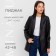 Women's jacket (eco -leather) minku: eco leather, black color, size 48