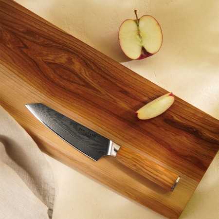 Koty Kitchen Sl Home "Olivia", chef, blade 16 cm, damask steel, brown color-3