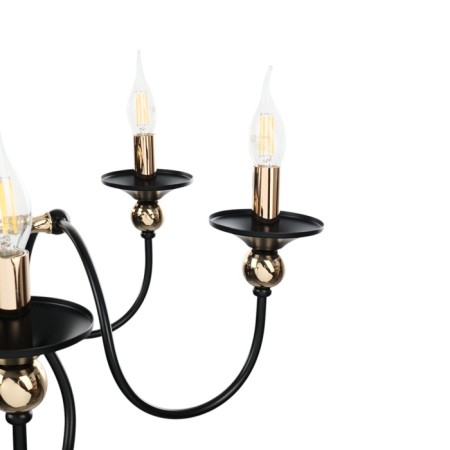 Milano chandelier 6he14 40W black and gold 68x68x79 cm-6