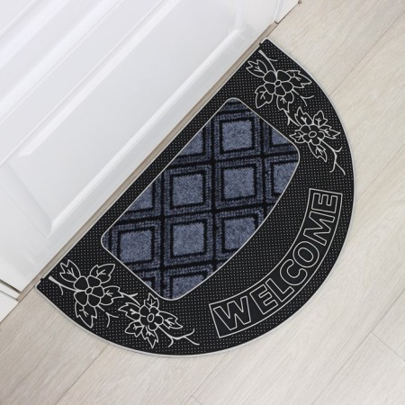 Rapid Flooding semicircular shade "Welcome Flowers", 45 × 75 cm, silver color-2
