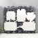 Photo frame-collage "heart" in 5 photos, silver