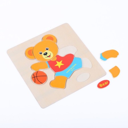 Children's wooden frames-lodges “Animals, insects” 15 × 15 × 0.5 cm, mix-10