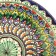 Plate of the Rishtan ceramics "Flowers", 25 cm, blue