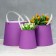 A set of boxes 3 in 1 reverse cone violet without covers with a handle of 11-14 x 14-16 x 16-18 cm