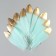 A set of goose feathers 15-20 cm, 10 pcs, mint with gold