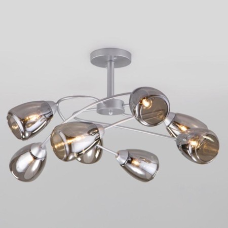 Noemi chandelier, 8x60W E27, silver color