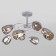 Noemi chandelier, 8x60W E27, silver color