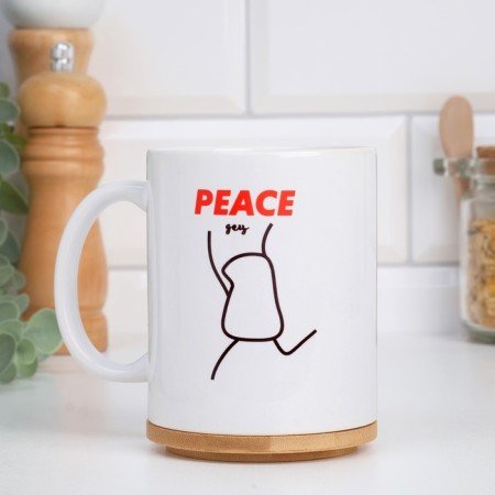 Sublimation mug "PEAPECED", with application-1