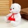 Soft toy "Bear", with hearts, 21 cm, white color