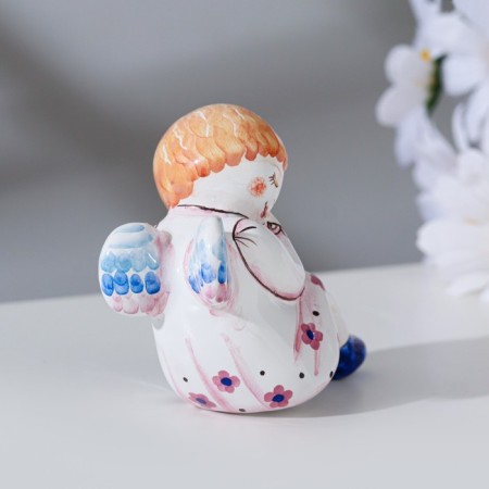 Souvenir "Angel Singing", Yaroslavl Mayolik, h = 4 cm-4