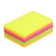 Block with a sticky edge of 51 mm x 76 mm, 250 sheets, fluorescent, 5 colors