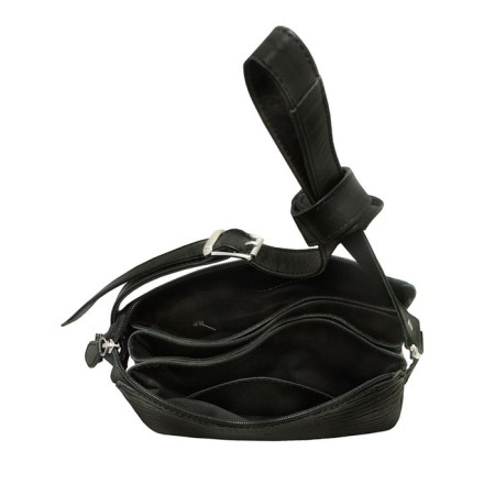 Bag Cross-Bodi with a zipper, black color-3