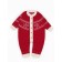Knitting overalls, children's pure love Christmas Snow, height 62 cm, red color