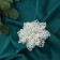 Christmas tree decoration "Flowers snowy" (set 3 pcs) openwork, 10 cm, white