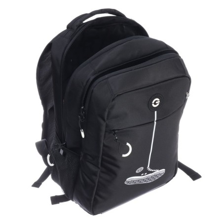 School backpack, 39 x 26 x 19 cm, Grizzly, ergonomic back, laptop department, black-7