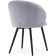 Stool on a metal frame Banbu metal/velor, black/gray 54x50x76 cm
