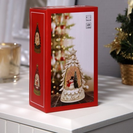LED figure "Santa Claus on a deer" 9 × 15 × 4 cm, plastic, batteries AAAX2 (not in the kit), glow warm white-3