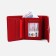 Women's wallet on the button, red color
