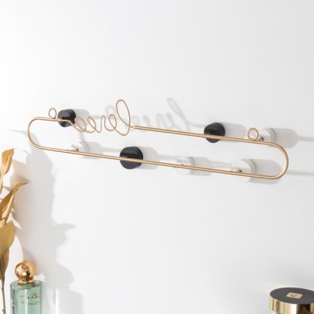 Decorative metal hooks "Love. Color points" 9x4x39 cm-3