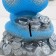 The piggy bank "Snake on money" Blue, 16cm