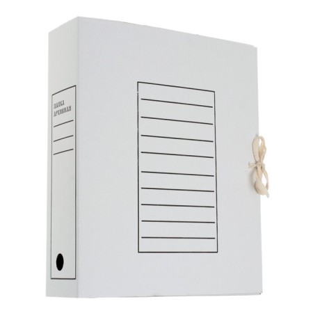 Archive folder with ties, microhofrocard, 80 mm, white, up to 750 liters-2