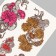 Tattoo on the body "Flowers and snakes" 10x15 cm