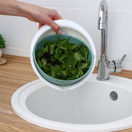 Colander for cereals, d = 19.5 cm, pistachio color-2