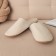 Male slippers, eco size 42-43, beige strip