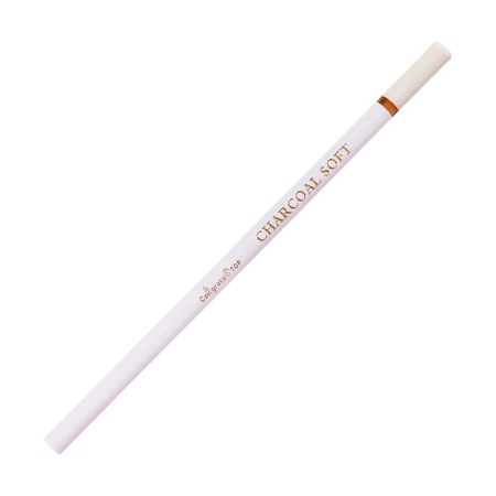 Coal in a pencil, neck D-3.3 mm, white, soft-2