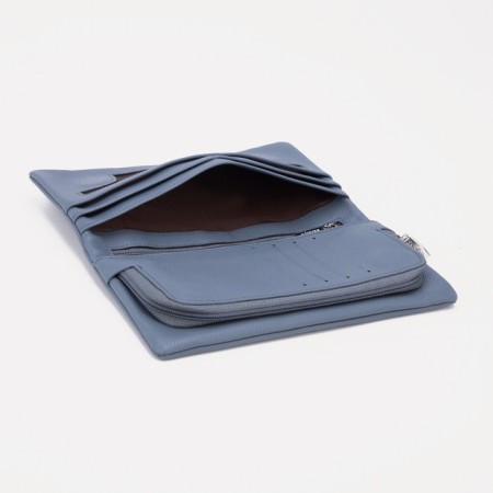 Women's wallet on magnets, blue color-3