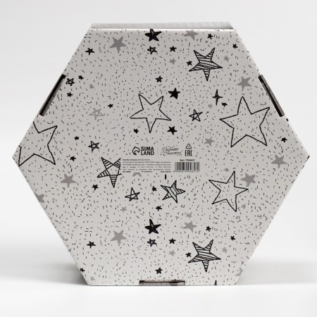 Gift folding box, packaging, “stars”, 26 x 22.5 x 8 cm-3