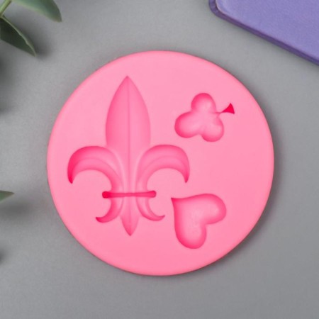 Mold Silicon "monogram, worms and baptism" 3 objects 1x7x7 cm