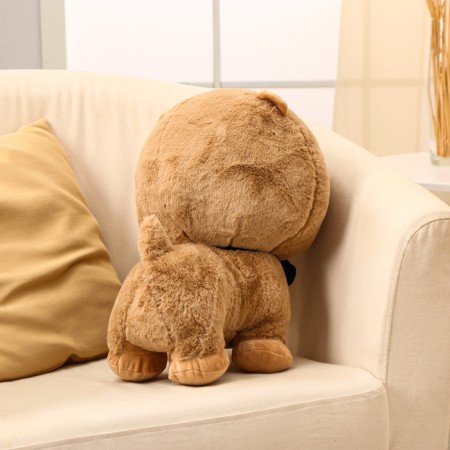 Soft toy "Dog in a butterfly", 40 cm, brown color-5