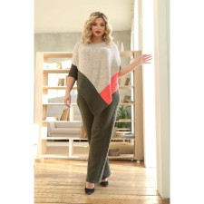 Women's pants, size 56, khaki color