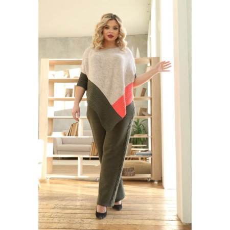 Women's pants, size 56, khaki color