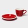 Coffee steam porcelain Magistro Coffee Time, 2 items: a cup 80 ml, a saucer d = 11.5 cm, red color
